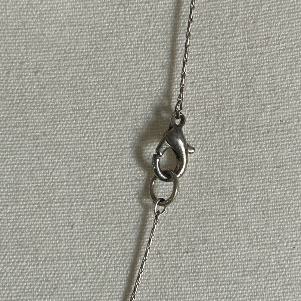 Vintage Sterling Silver Snake Chain & Genuine Blue Moonstone Beaded Necklace - Picture 4 of 4